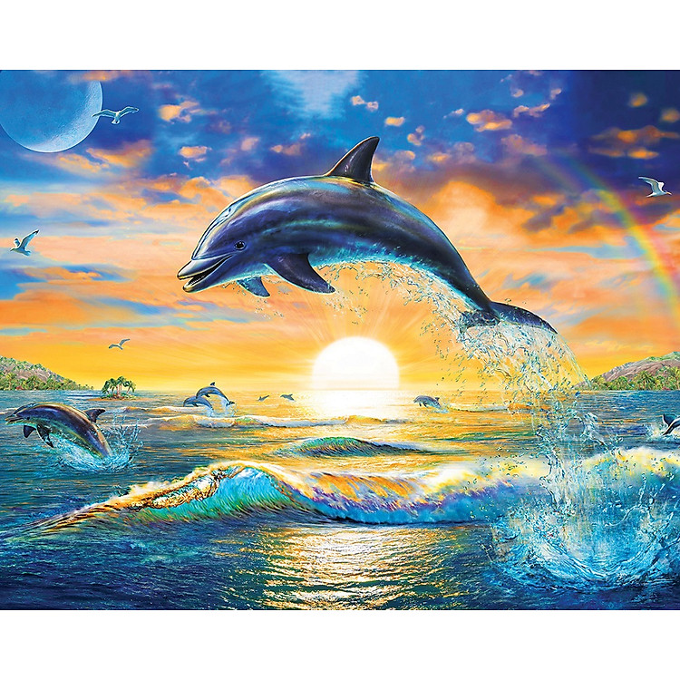 Bộ Tranh Xếp Hình 500 Mảnh Dolphin Chính hãng Tiết kiệm - Hình ảnh 2