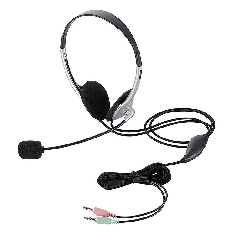Tai Nghe Có Dây Chụp Tai On-ear Elecom HS-HP22SV Bạc - Hàng Chính Hãng