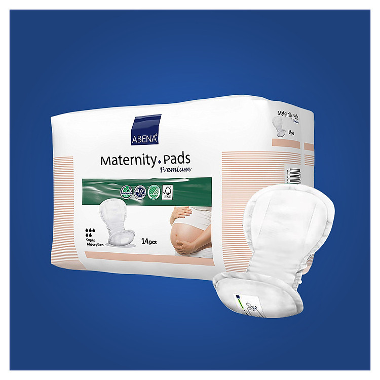 Băng lót sản phụ diệt khuẩn Abena Maternity Pad (gói 14 miếng)