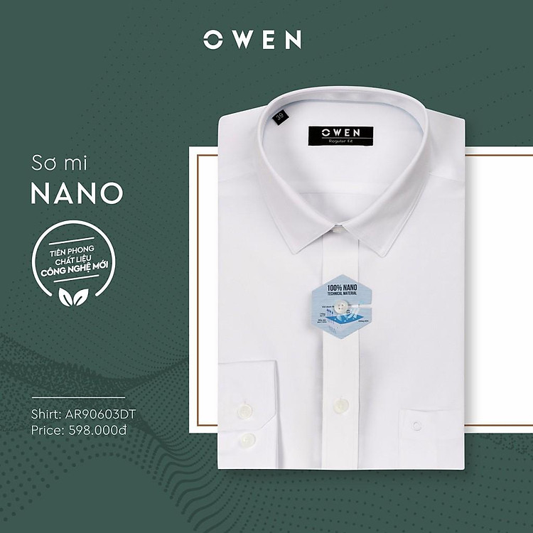 OWEN - Áo sơ mi trắng OWEN chất Nano không nhăn (REGULAR/SLIM)