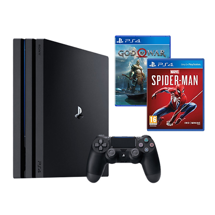 Bộ PS4 Pro 1TB Model 7016b Kèm 2 Game Đỉnh Nhất 2018 ( Spiderman, Godofwar 4) - Hàng Chính Hãng