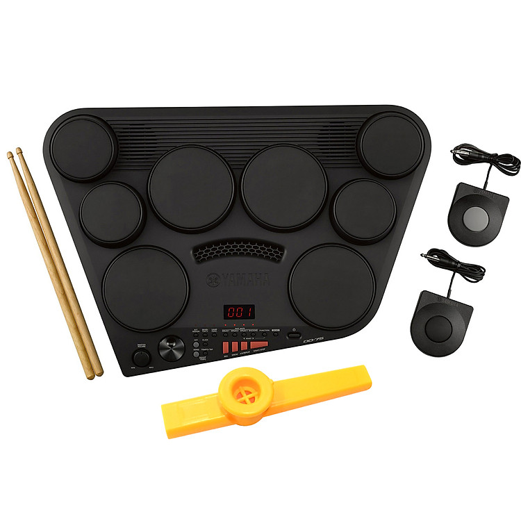 Bộ Trống điện tử Yamaha DD-75 (Electronic Portable Digital Drum DD75 - Có tem chống hàng giả Bộ CA - Nguồn, Dùi Trống, Pedal,) - Kèm Kèn Kazoo...
