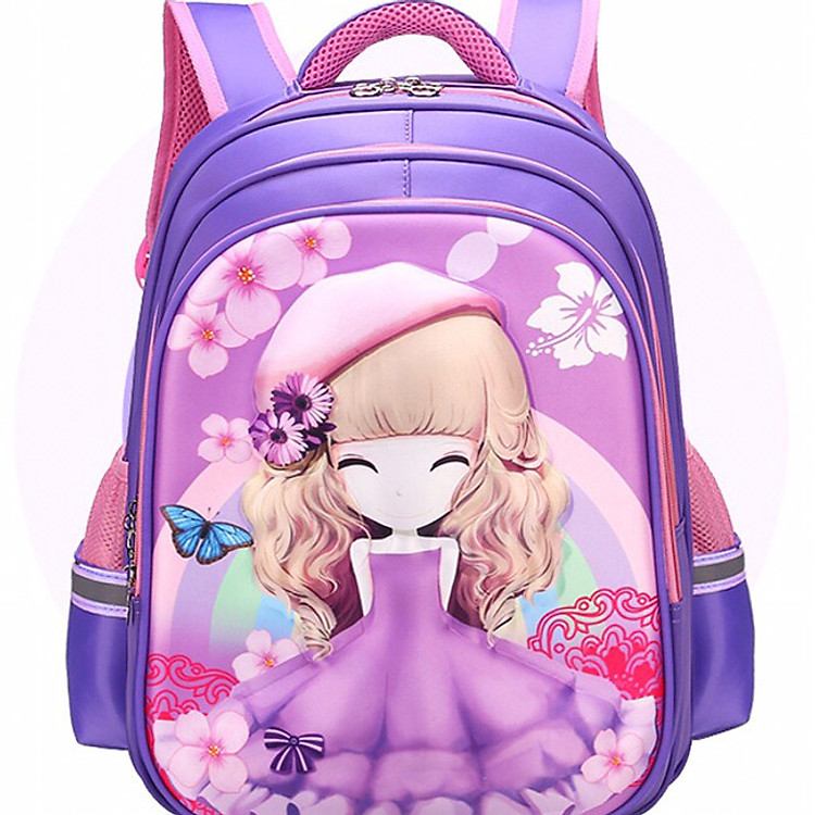 Balo, Cặp học sinh in họa tiết Công Chúa 3D