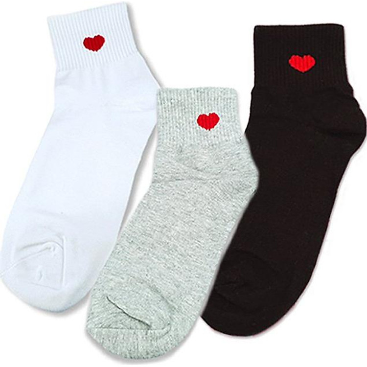 Bộ 3 Đôi Tất Vớ Nữ Trái Tim Hàn Quốc