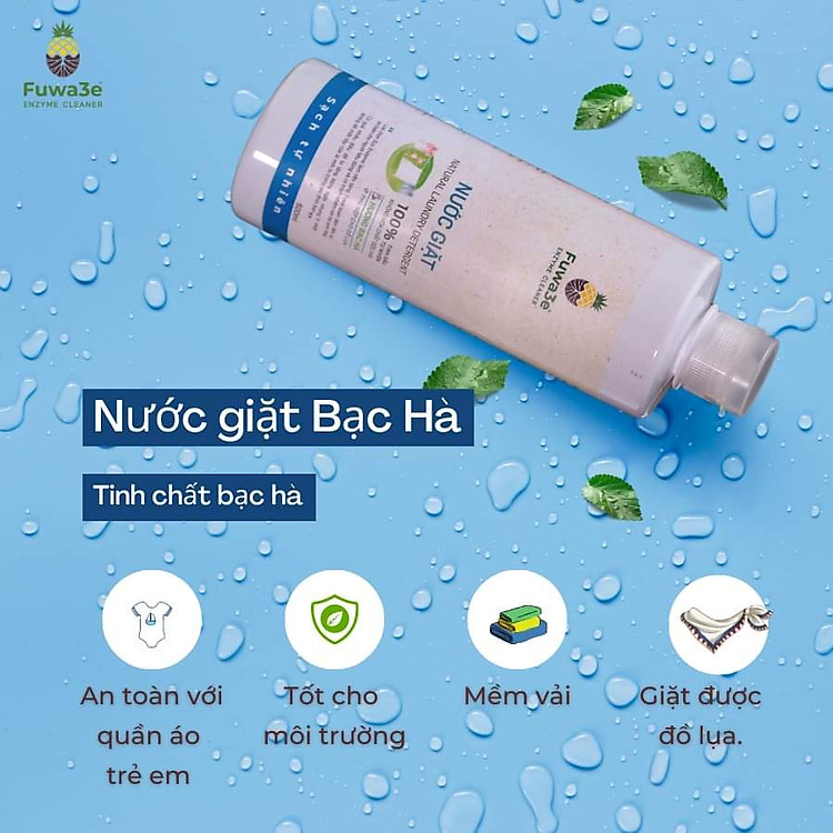 Mua Nước giặt hữu cơ Fuwa3e cho bé 500ml Chính hãng Tiết kiệm - Hình ảnh 4