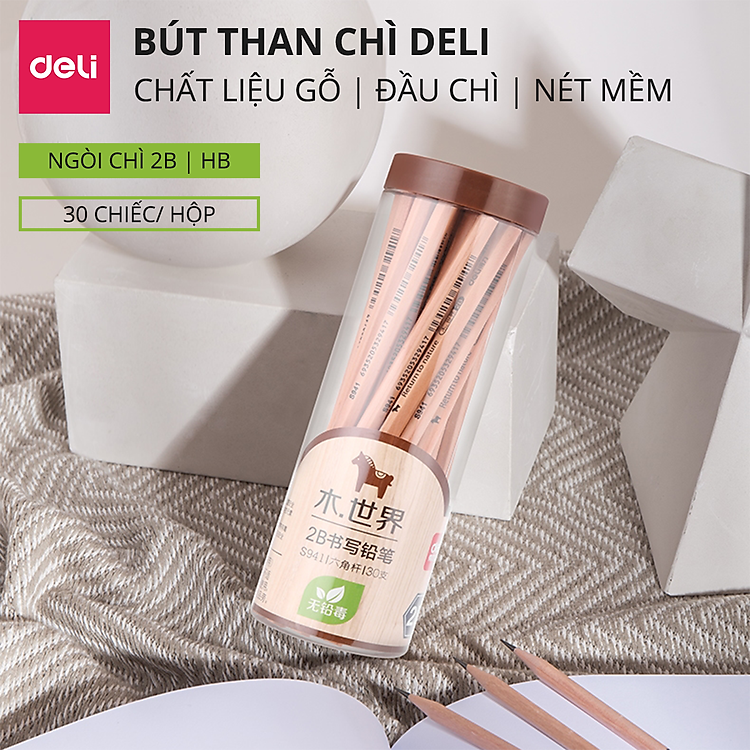 Bút Chì Lục Giác Deli 2B (30 chiếc) - Ảnh 3