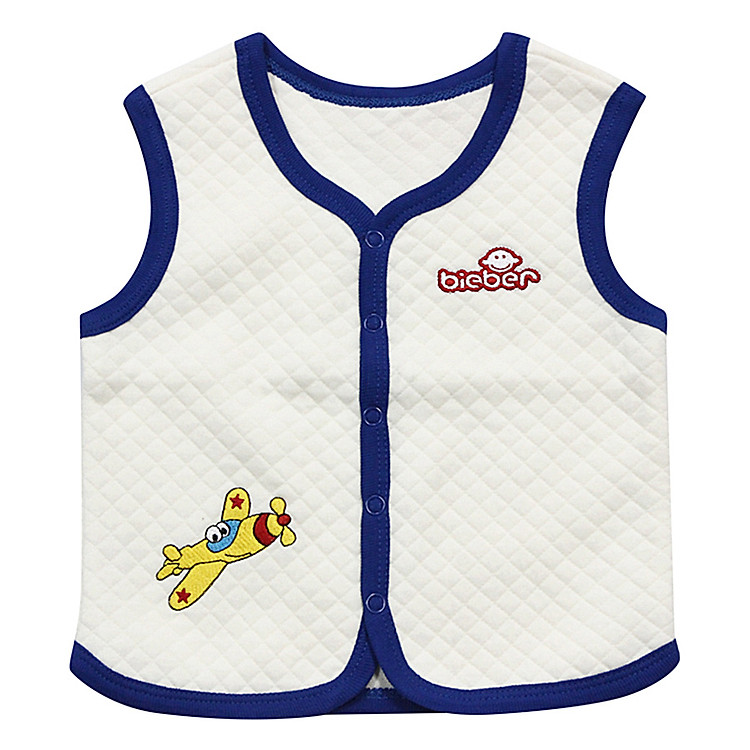 Áo Gile Trắng Máy Bay Bieber BIGLB0