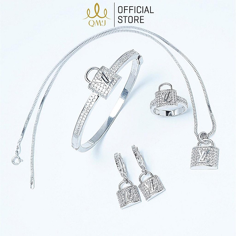 Bộ trang sức bạc QMJ sang trọng,thanh lịch - Q203