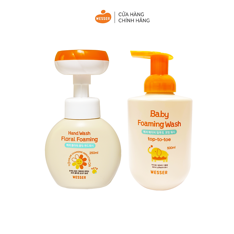 Combo Bọt tắm gội và rửa tay Wesser Chính hãng Ưu đãi - Hình ảnh 3