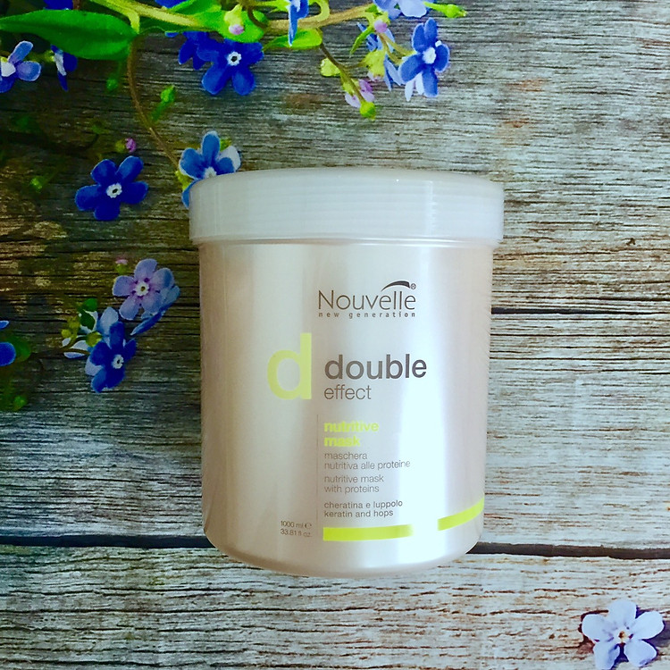 Dầu hấp ủ Keratin Nouvelle new Generation Double Effect Nutritive mask dược thảo dưỡng phục hồi tóc hư 1000ml