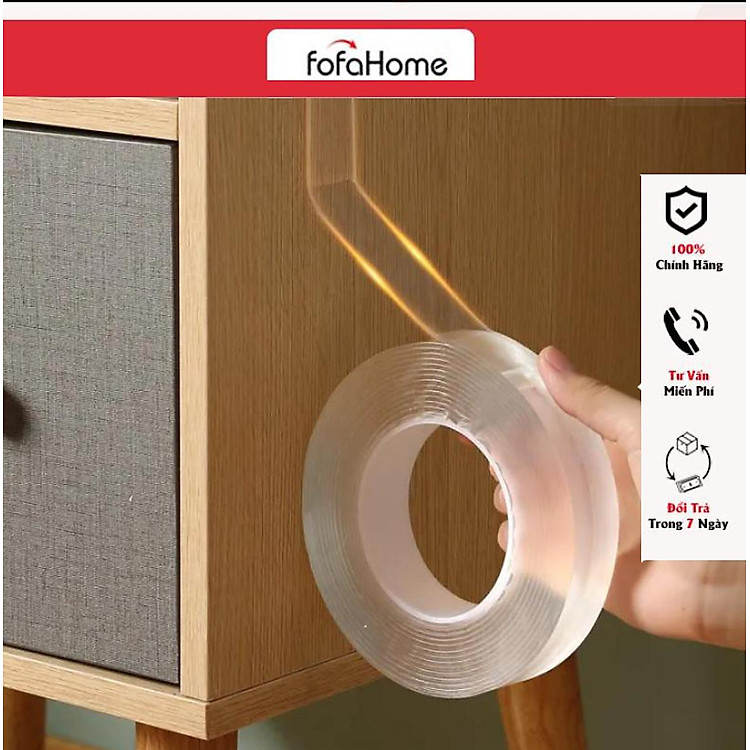 Băng Keo 2 Mặt Siêu Dính Chống Thấm Nước Nano (3m) - Ảnh 2