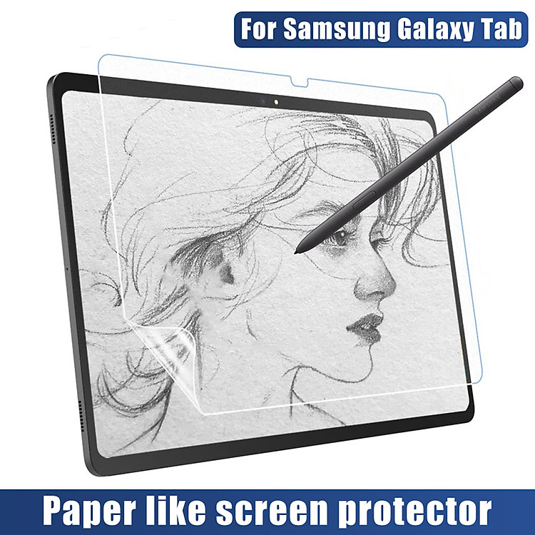 Dán màn hình cho Samsung Galaxy Tab S10 FE/S9/S9 FE/Tab S9 Plus/Tab S8/Tab S8 Plus/Tab S8 Ultra/Tab S9 Ultra/Tab S7/S7 Plus Paper-like chống vân tay hiệu Zaki - Hàng Nhập Khẩu
