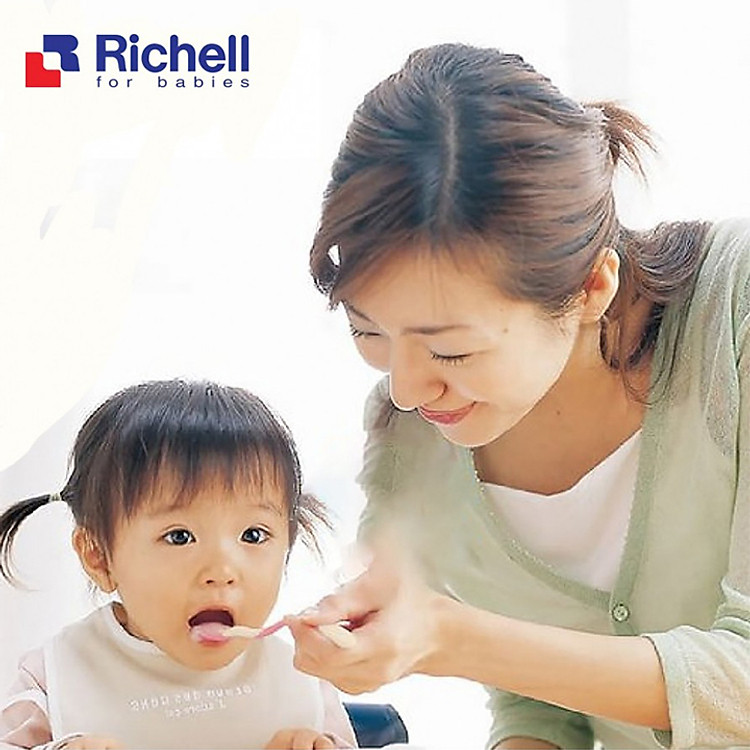Bộ 2 Thìa Mềm Richell Xanh-Hồng Chính hãng Giá rẻ - Hình ảnh 3