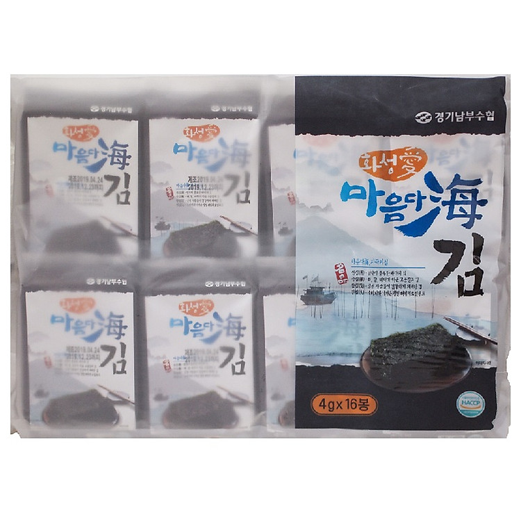 Combo 16 Gói Rong Biển Ăn Liền Ma Um Da He (4g/gói)