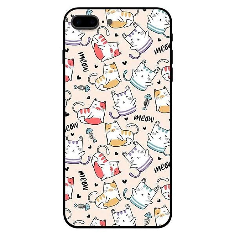 Ốp lưng dành cho iPhone 7 / iPhone 8 - iPhone Se 2020 - 7 Plus / 8 Plus mẫu Mèo Meow