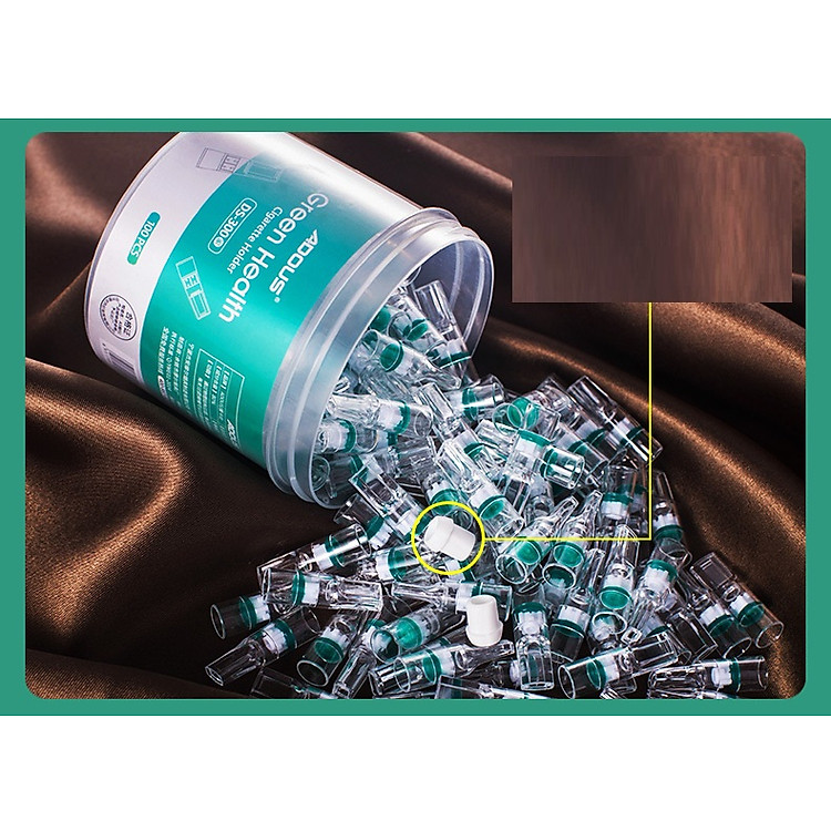 Hộp 100 đầu lọc thuốc cao cấp nhựa dẻo (màu ngẫu nhiên)