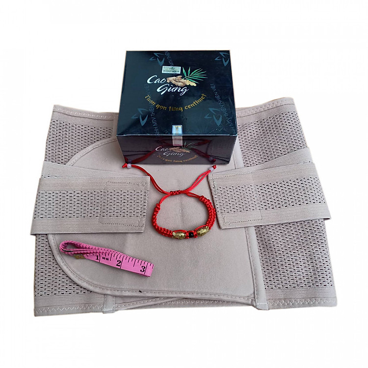 Cao Gừng Tan Mỡ Thiên Nhiên Việt mẫu mới hộp 200g kèm đai nịt bụng + tặng kèm vòng Phong Thủy+ Thước dây NANA Cosmetics