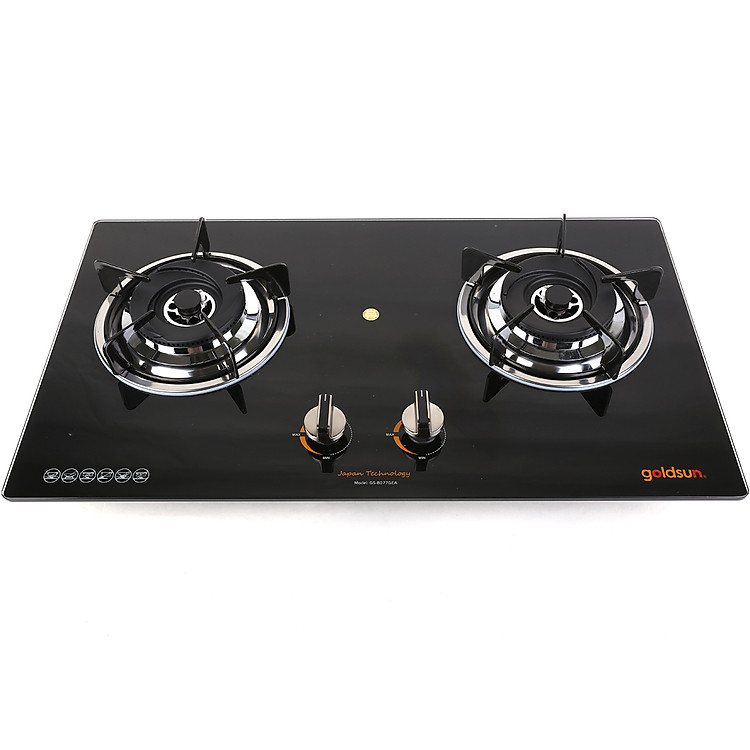 Bếp Gas Âm Đôi Mặt Kính Goldsun GS-8077GEA - Chính Hãng