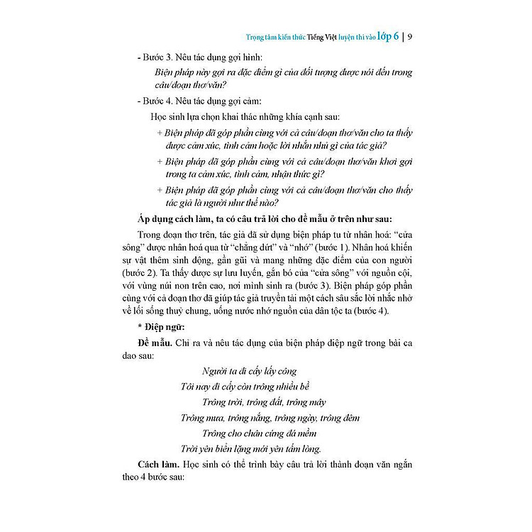 Trọng Tâm Kiến Thức Tiếng Việt - Luyện Thi Vào Lớp 6 (Tập 2) - Ảnh 6