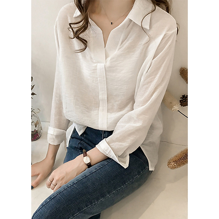 Áo sơ mi nữ dáng suông rộng CBR02