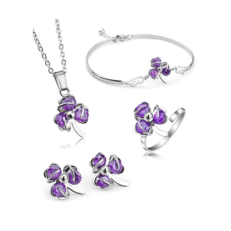 Bộ trang sức cỏ 3 lá