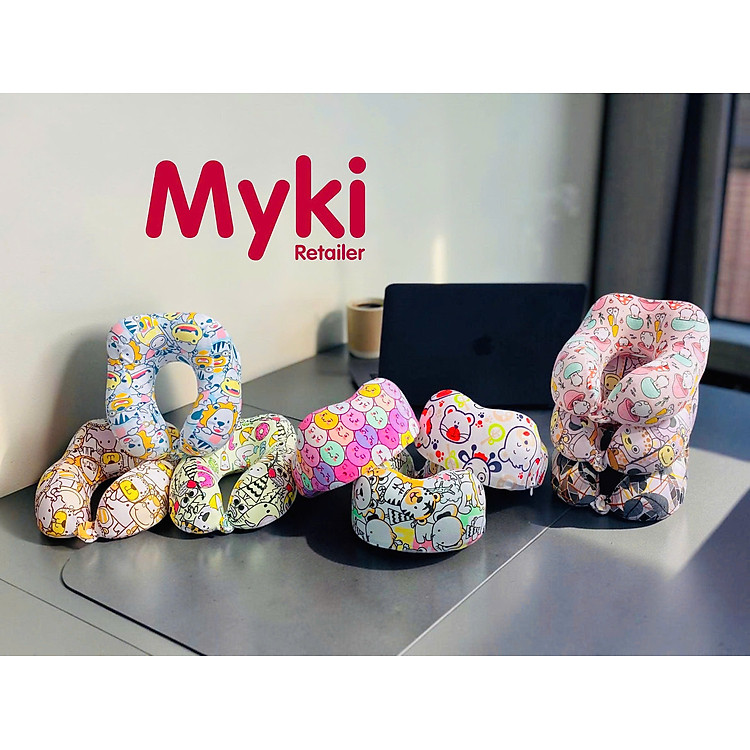 Gối Chữ U Kê Cổ Du Lịch Cao Cấp - Thiết Kế Họa Tiết Hoạt Hình Dễ Thương Giảm Đau Mỏi Cổ