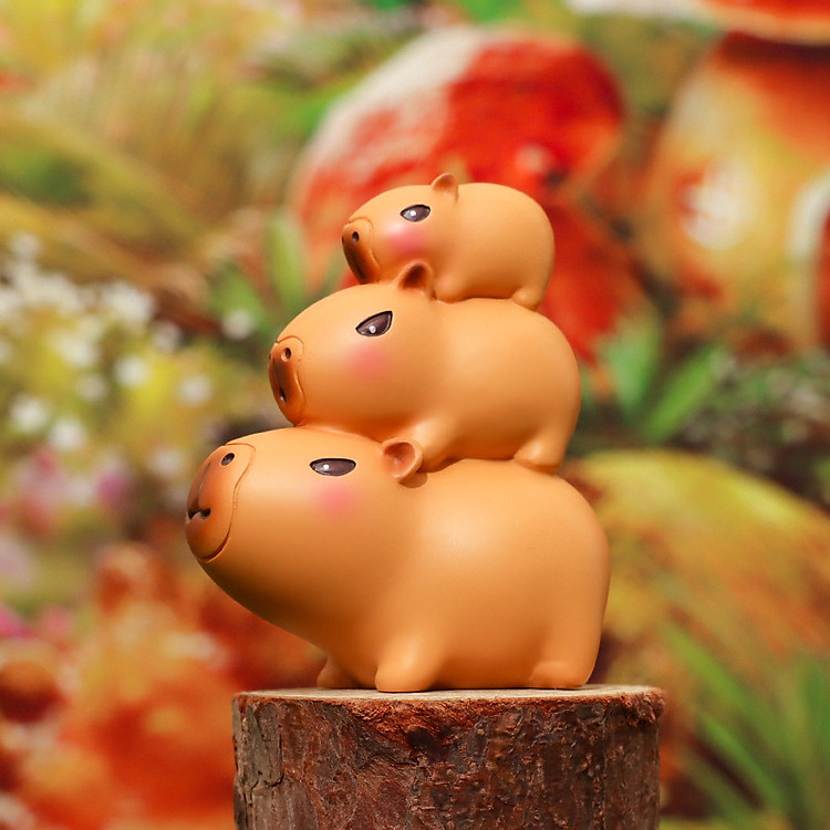 Mô Hình CapybaRa Nâu Bồ Nông Bộ 6 Blindbox HM113 Trang Trí Xe Hơi Quà Tặng_ Hàng chính hãng