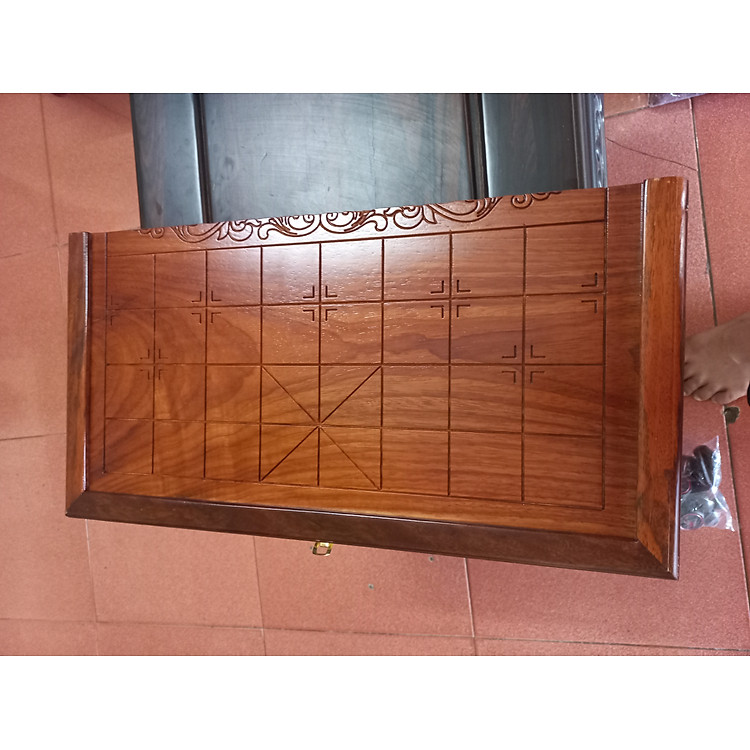 Bàn cờ tướng gỗ gõ 50x50cm Chính hãng Giá tốt - Hình ảnh 2