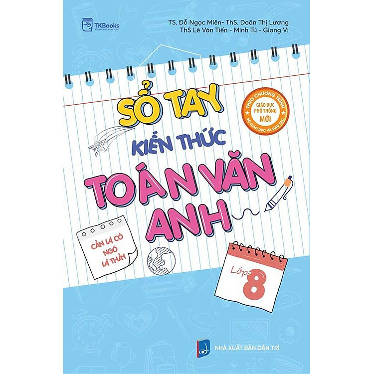 Sổ Tay Kiến Thức Toán – Văn – Anh Lớp 8