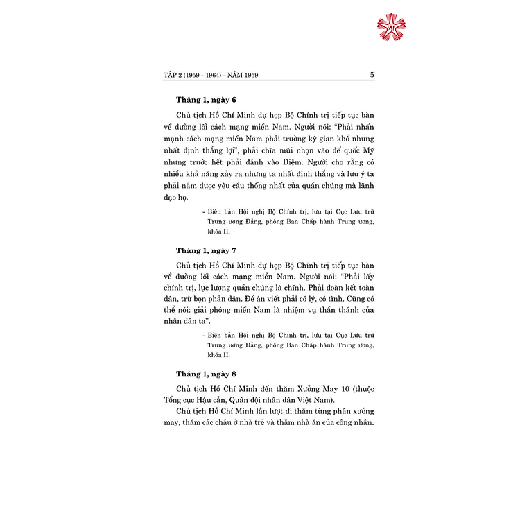 Những hoạt động của Chủ tịch Hồ Chí Minh giai đoạn 1954 - 1969, tập 2 (1959 - 1964) - Ảnh 7