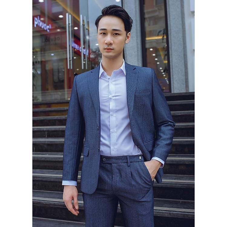 Bộ Vest Nam ZAKADO (ZVE520) Melang 1, thiết kế dáng Classic thoải mái, lịch lãm