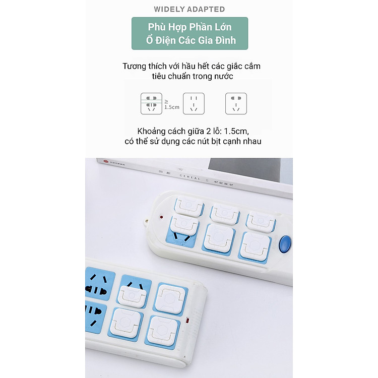 Nút Bịt Ổ Điện KUNBE 2 Chạc Chính hãng Tiết kiệm - Hình ảnh 5