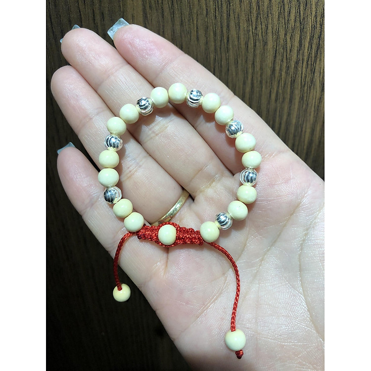 Vòng Dâu Tằm 7 Bi Bạc Cho Bé Trai ( Mẫu 2 )