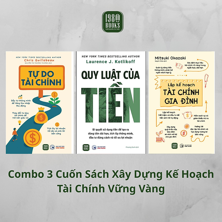 Combo 3 Sách - Tự Do Tài Chính + Quy Luật Của Tiền + Lập Kế Hoạch Tài Chính Gia Đình