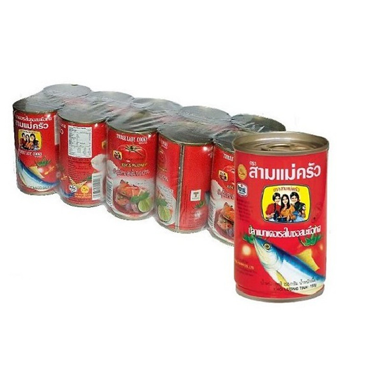 Lốc 10 hộp cá nục sốt cà Ba Cô Gái ( 155g/ hộp )