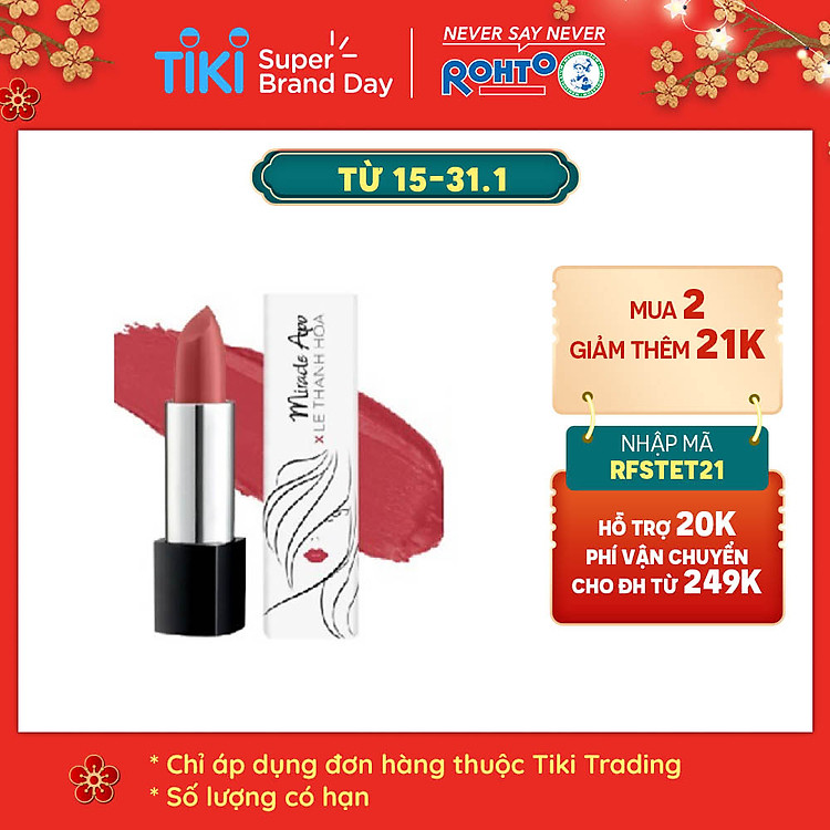Son lì Miracle Apo Lipstick Matte x Lê Thanh Hòa 4g