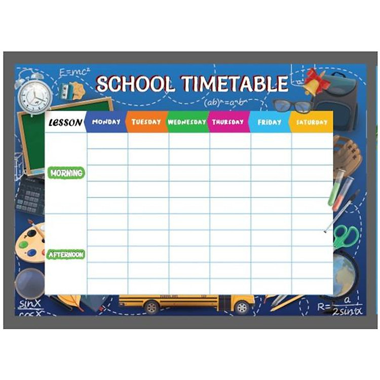 Sticker Thời Khoá Biểu Cấp 3 A5 – Teenage TKB-11