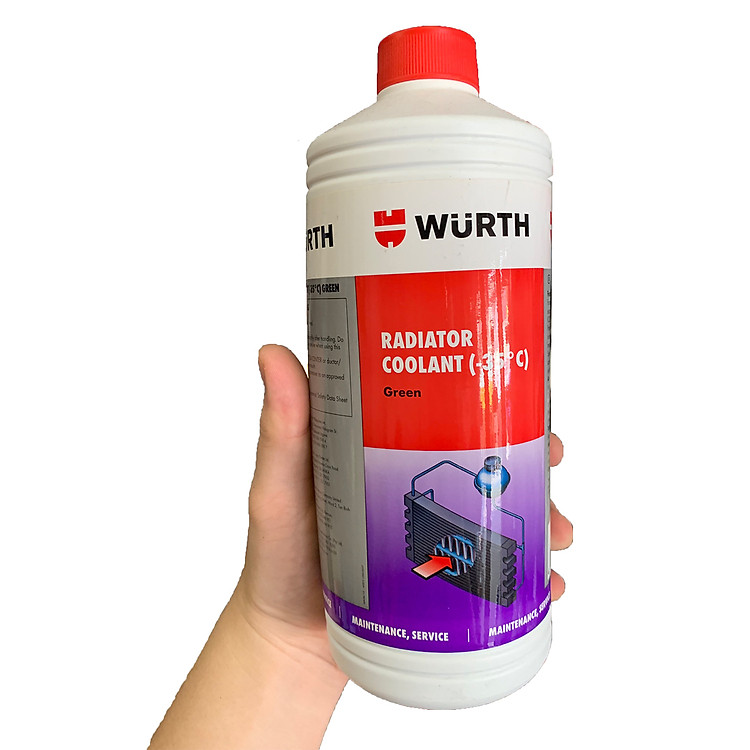 Nước làm mát động cơ Wurth Radiator Coolant -35 độ C 1 lít (xanh lá) 0892351001/ 40
