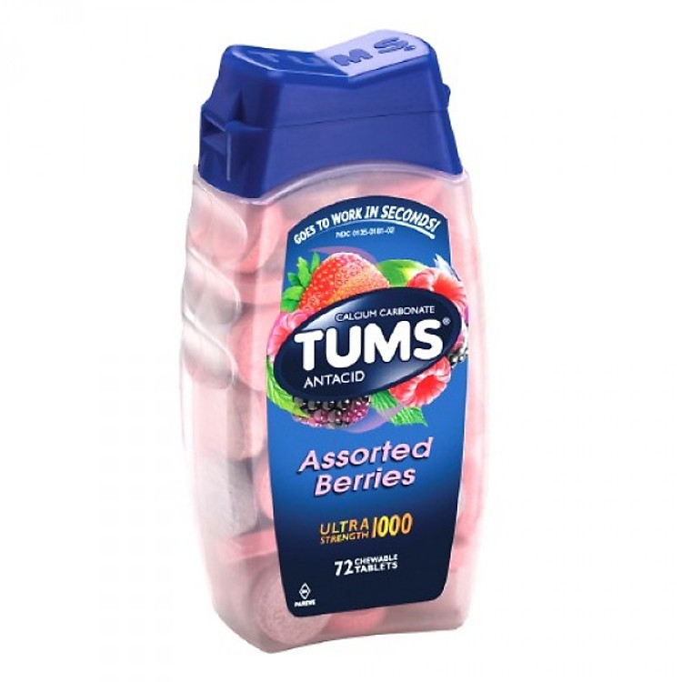 Thực phẩm bổ sung TUMS Antacid Assorted Berries 265 viên nhập Mỹ