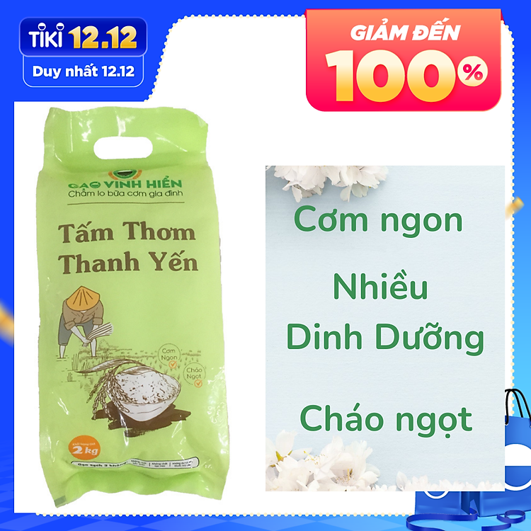 Gạo Tấm Thơm Thanh Yến Vinh Hiển Túi 2KG - Mềm ngon, ngọt cơm, ngọt cháo