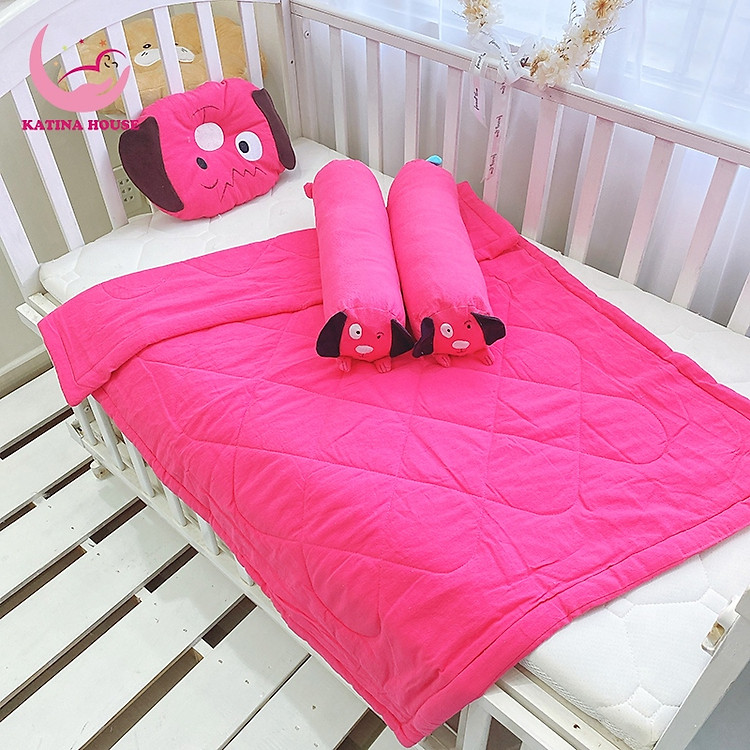 Gối mền cho bé Katina House, vải cotton cara mềm mát, thấm hút tốt, phù hợp 0-2 tuổi