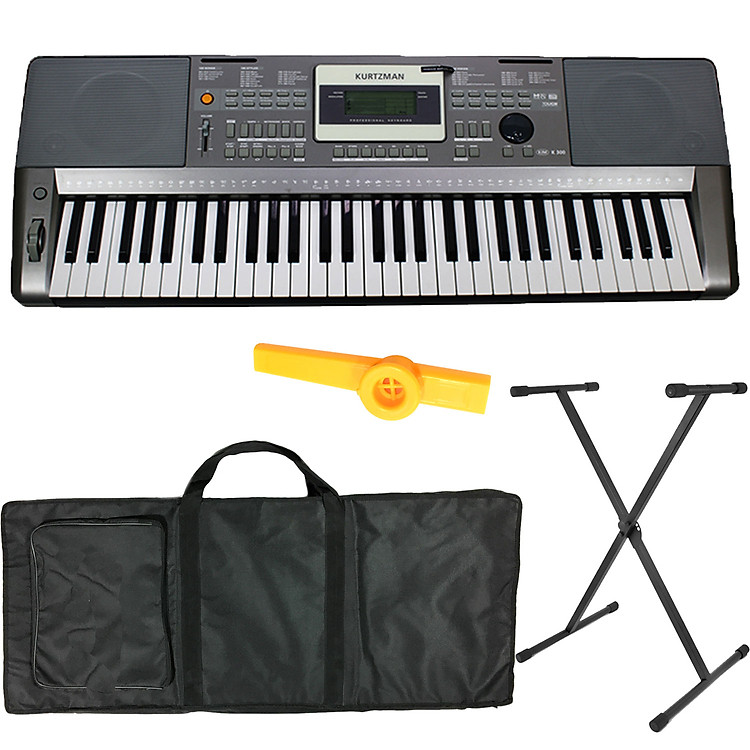 Bộ Đàn Organ Kurtzman K300 (Bàn Phím cảm ứng lực, Có Pitch Bend - KZM Touch Response Keyboard - Đàn, Chân, Bao, Nguồn) - Kèm Kèn Kazoo Dream Maker