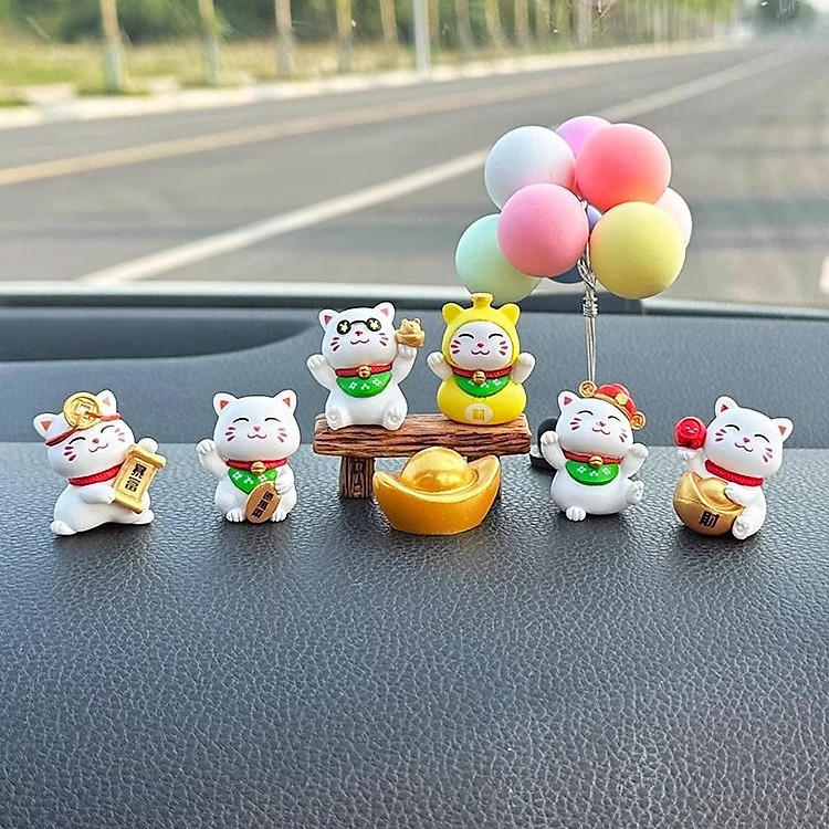 Mô Hình Mèo Lucky Mini (Bộ 6) - Ảnh 3