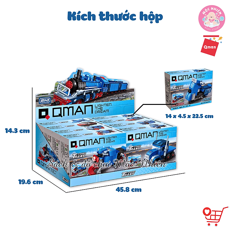 Tàu hỏa hơi nước Qman 42206 Chính hãng Giá tốt - Hình ảnh 2