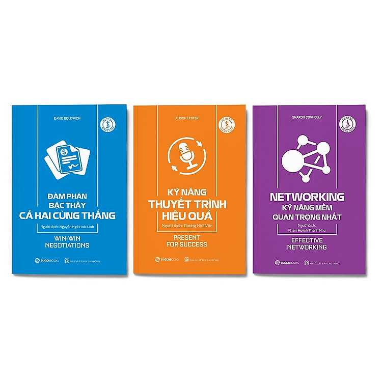Combo 3 cuốn: Kỹ năng thuyết trình hiệu quả + Networking - kỹ năng mềm quan trọng nhất + Đàm phán bậc thầy cả hai cùng thắng