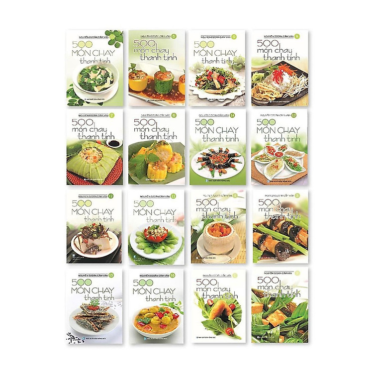 Combo 16 Tập 500 Món Chay Thanh Tịnh