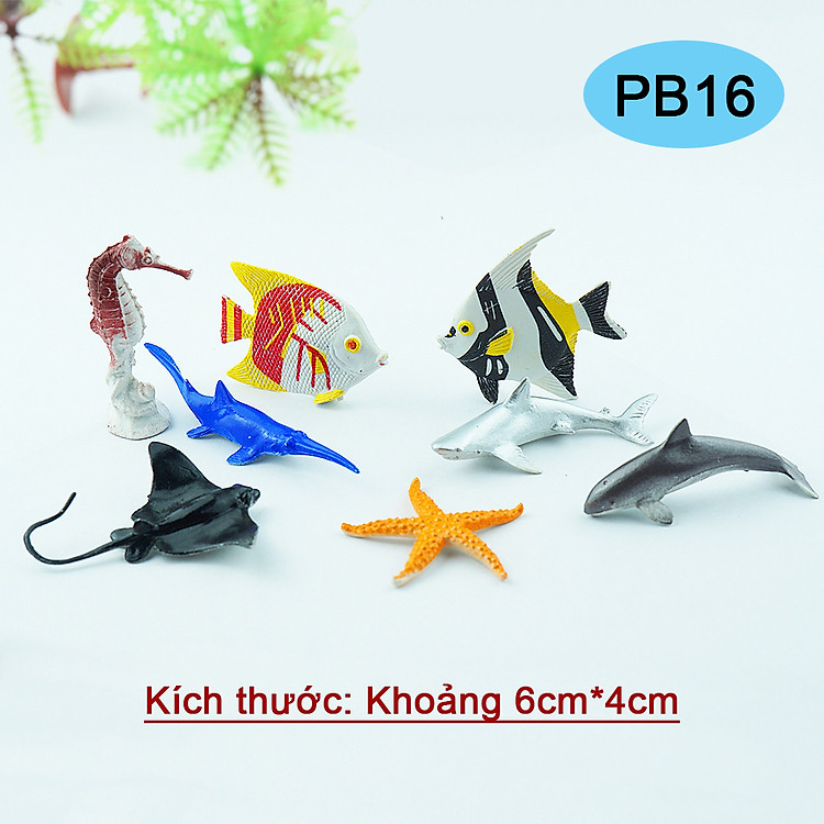 Bộ Mô Hình Nhựa Đồ Chơi Cá (8 con)