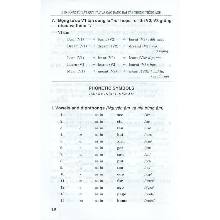 Luyện Trí Nhớ 360 Động Từ Bất Quy Tắc Và Các Dạng Bài Tập Trong Tiếng Anh - Ảnh 2