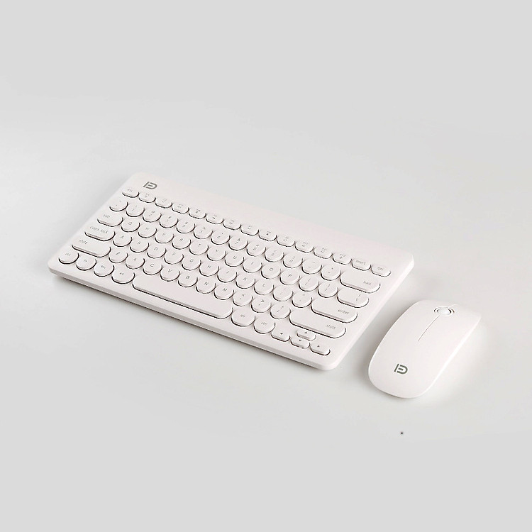 Bộ Phím Chuột Không Dây Siêu Mỏng Forter ik6620 White (Màu Trắng) - Hàng Chính Hãng