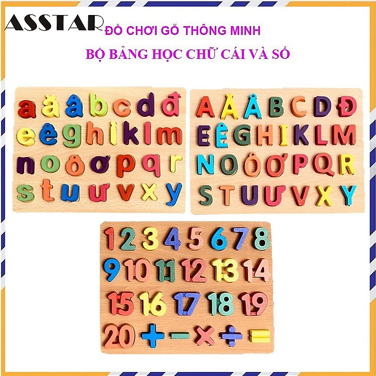 Mua tại MyKingdom: Combo 3 Bảng Gỗ Học Chữ và Số - Ngập tràn khuyến mãi